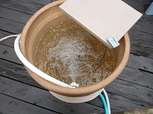 瓶に水道水を入れる